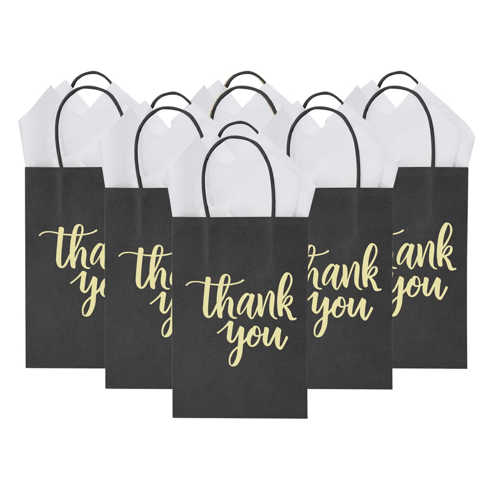 CMYK 4 Color Offset Printing Hand Length Handle Kraft Paper Bag for Customized Design