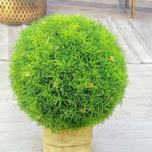 China Home Office Decorative 55cm Artificial Potted Floor Plants Boxwood Ball factory