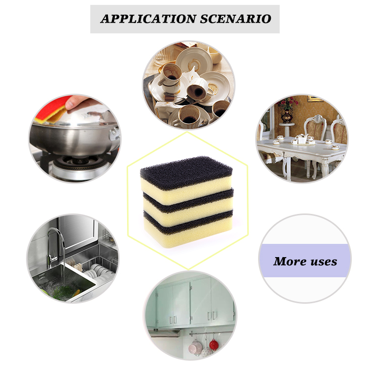 Convenient Kitchen Cleaning Sponge Against Scratches Scratches Scrub Pads For Dishes