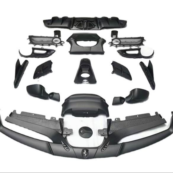 For Ferrari 488 Carbon Fiber Body Kit 488 Upgraded Capristo Style Carbon Fiber