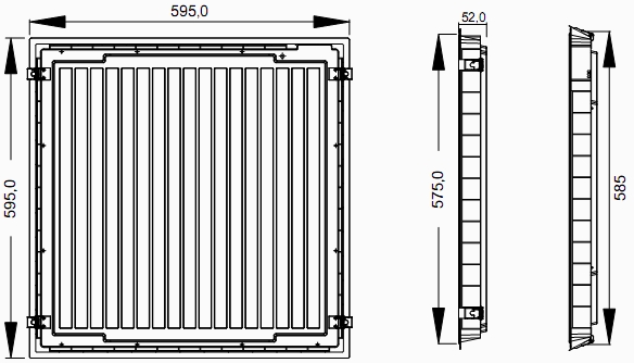 4100Lm 4000K SAA ERP TUV PF0.95 Recessed LED Panel Light For Hotel Panel Lights