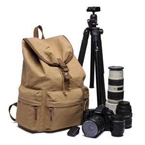 China Camera Retro Large Outdoor Travel Canvas Backpack factory