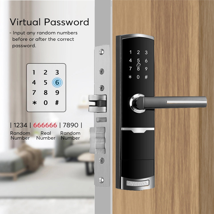 Smart Ttlock Wifi Keyless Entry Locks 65mm Hotel Key Card Lock