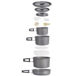 Outdoor Pots And Pans Portable 5 - 6 People Aluminum Alloy Cookware Set
