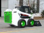 Steel White Color Mini Skid Steer , 1100 Skid Steer Side Loader Fork Truck