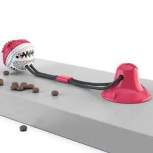 China Heavy-Duty TPR Dog Chew Toy with Suction - Grind-to-Eat Food Dispenser Ball factory
