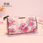 Flower Printing Zipper Closure Lipstick Travel Toiletry Bag