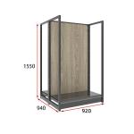 Customized Supermarket Display Shelving Durable Steel And Wood Store Display