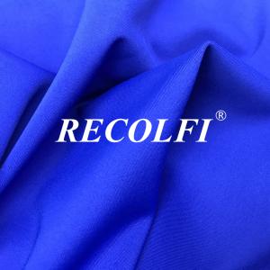 China Refined Power Stretch Recycled Swimwear Fabric , Solid Plain Bathing Suit Fabric factory