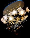 High End Art Romantic White Floral Lobby Chandelier High End Duplex Villa