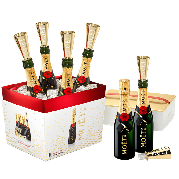 Gold Pink Plating Moet Chandon Champagne Sipper For Mini Moet Champagne 175ml