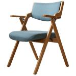 Foldable Chair Fabric Oak Wood Metal Folding Dining Chairs For Events W50*D60