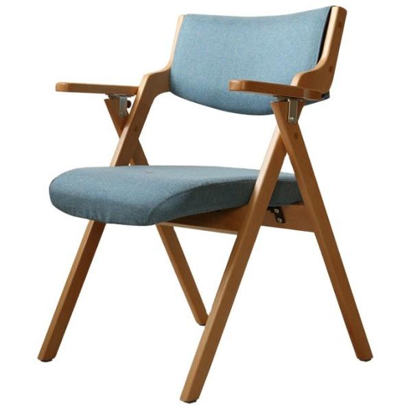 Foldable Chair Fabric Oak Wood Metal Folding Dining Chairs For Events W50*D60