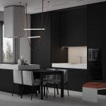 Handle Free Kitchen Cabinet Modern Design Customized Kitchen Cabinet With Island