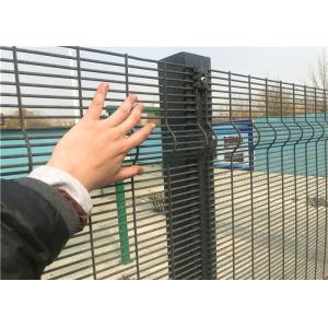 Hot - Dip Galvanized 358 Welded Mesh Security Fencing / Prison Fencing