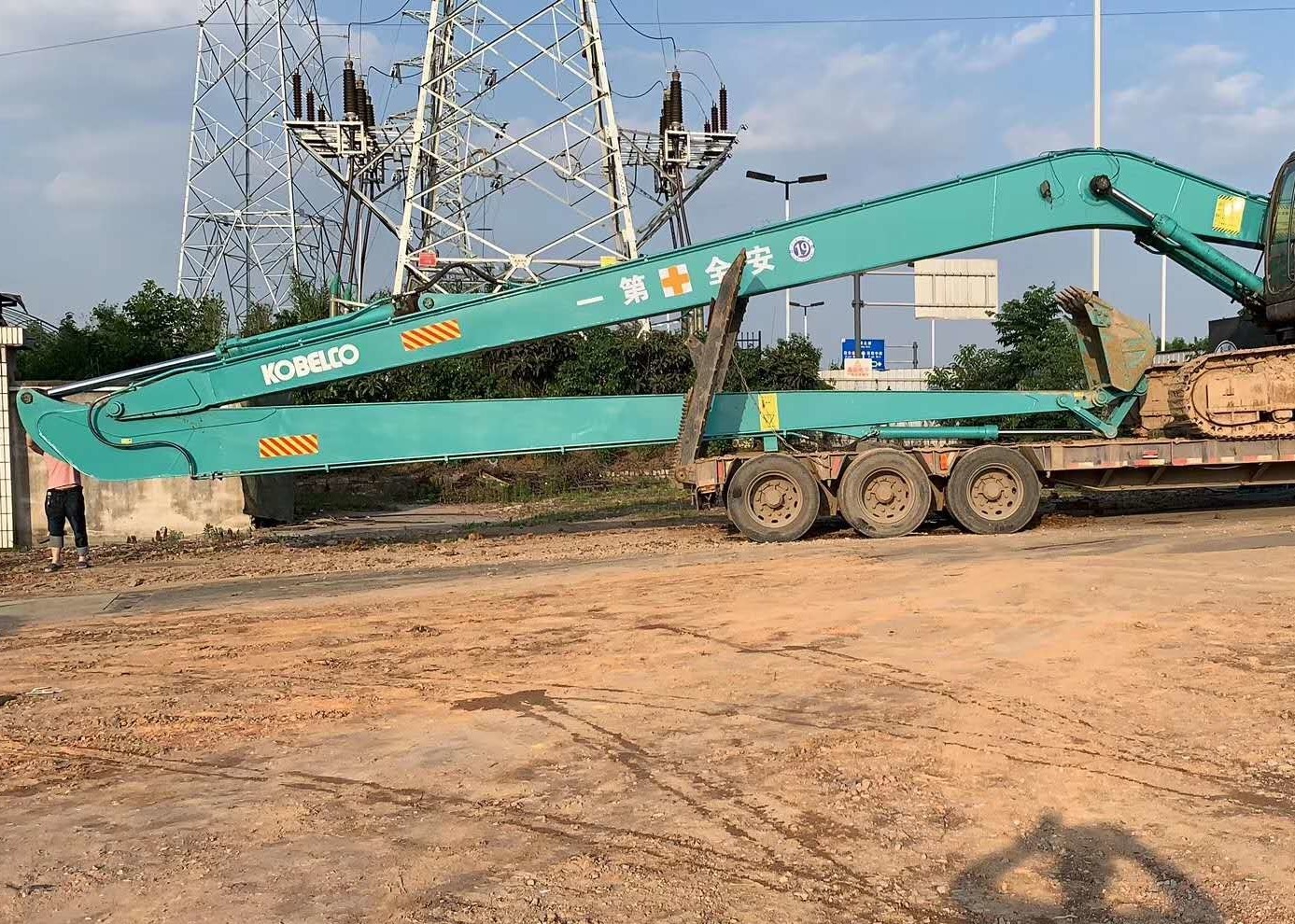 Excavator Extension Long Reach Boom Arm 18m 20m 35m For High Reach Demolition Attachment