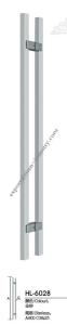 China Stainless steel door handle HL6028, dia38 X 25 X 800 factory