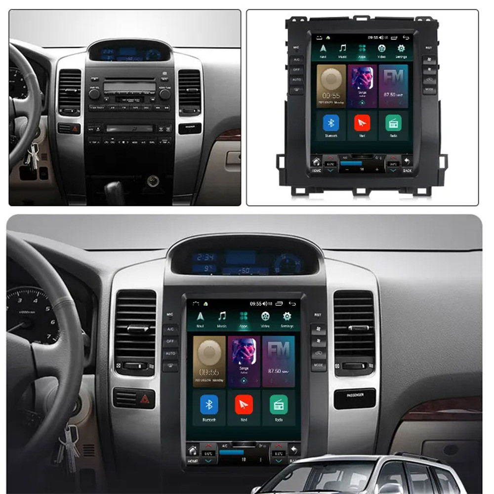 9.7" Vertical Screen Android Car Radio GPS Player For Toyota Prado 2004-2009