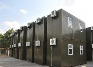 China quick installed temorary dorm prefabricated military flat pack container house factory