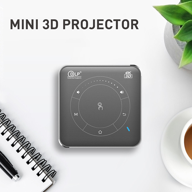 1Promise 65 Lumens DLP 4k Mini Smart Proyector BT 4.2 Android 9.0