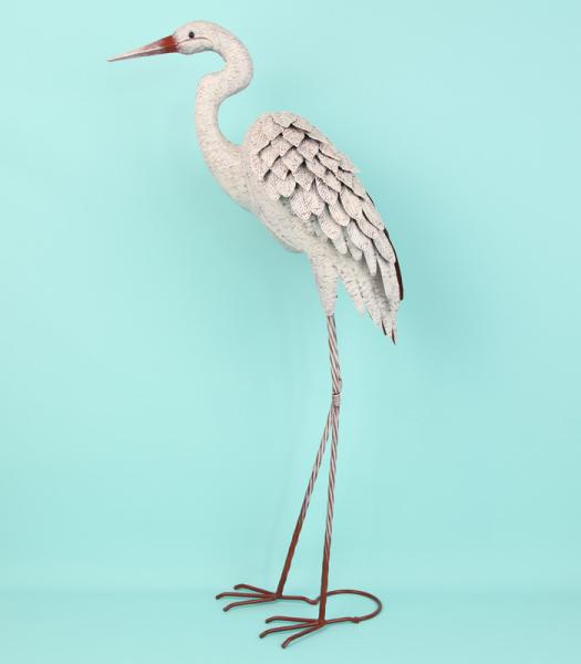 Metal Crane Decor High Durability Vintage Animal Garden Ornaments for Your
