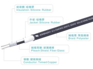 China UL4291 Silicone Rubber Cables 18AWG 300V/200C FT2 Brown Robot Silicone Wire Cable factory