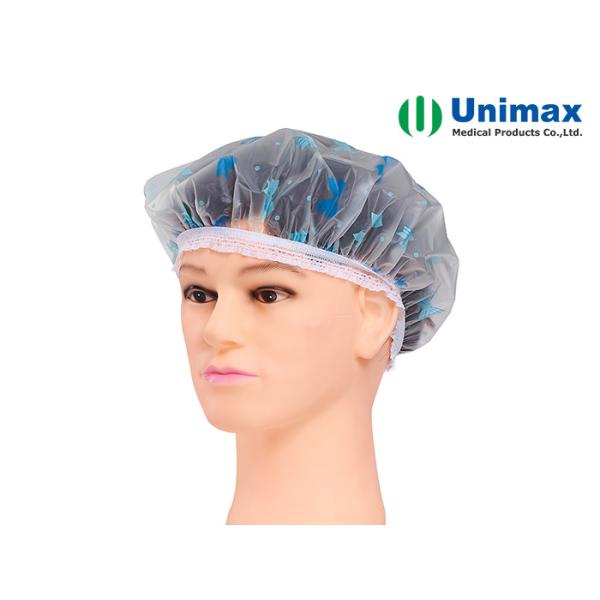 China Double Elastic 24 Inch CPE Disposable Shower Cap factory