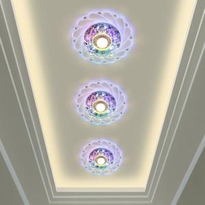 China Modern Crystal Corridor Diameter 200mm Mini Colorful LED Ceiling Lamp factory