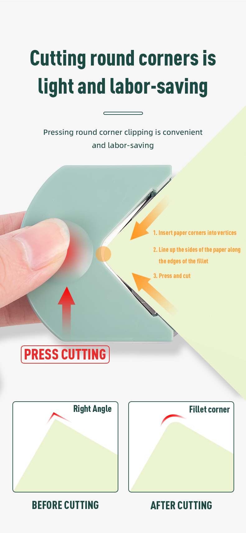 Small Card Paper Fillet Cutter R4 Corner Rounder Pvc Photo Card Corner Cutter ZEQUAN Model
