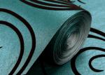 Luxury Soundproof Velvet Flock Wallpaper / 3D Wall Covering With 0.7*10M Size ,