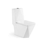 Diamond Shape Conjoined Toilet One Piece Wash Down S Trap Ceramic Toilet