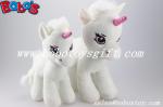 Soft Lovely White Baby Stuffed Unicorn Animal Toy With Long Plush Fur