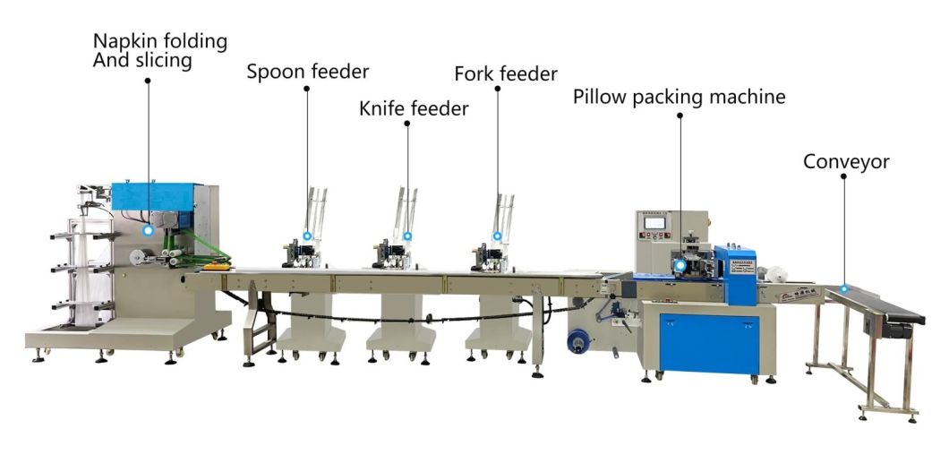 3 in 1 Automatic Horizontal Paper Spoon Fork Cutlery Packing Machine with Best Price