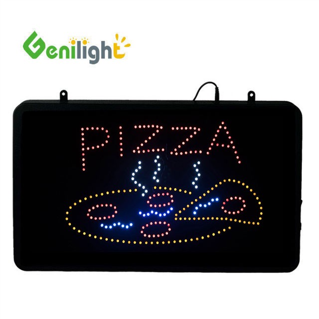 Customized RGB 56*33cm Pizza Open Animated LED Sign for B2B Requirements by Genilight