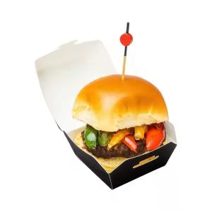 China Custom Eco-Friendly Food Snack Burger Packaging Box One-Step Takeaway for Fast Food factory