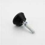 Black JY-1209A ABS Steel Foot Cup For OD 28mm Pipe Rack