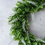 14'' To 17'' Faux Green Artificial Plant Leaves Plastic