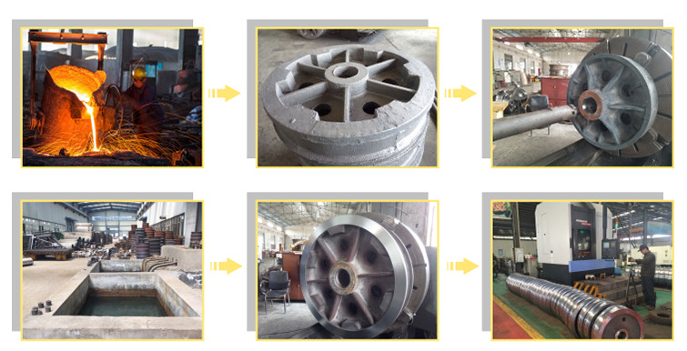 High Duty Crane Trolley Wheels , Crane Steel Forged Wheels For Construction