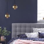 Nordic bronze and smoky grey simple glass pendant light for living room