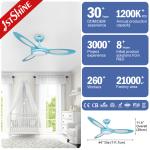 44 inch 230V ABS blades ceiling fan with light Bedroom/living rooom/dinning room