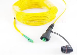 China 2 Core LC Armour Tactical Cable , IP67 Plugs OS1 Fiber Optic Patch Cord factory