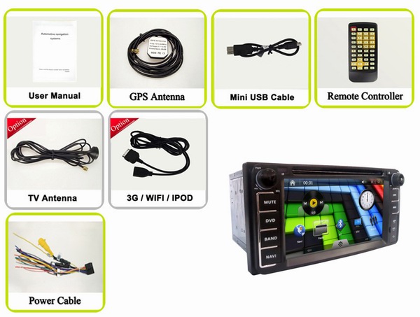 Toyota Avanza /Fortuner /Prado auto radio with gps navigation iPod RDS smart TV OCB-8619
