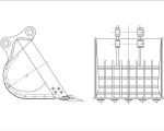 CAT320 ZX330 Excavator Seive Bucket , OEM ODM Durable Skeleton Bucket