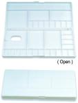White Plastic Paint Palette Watercolor Painting Accessories Different Size