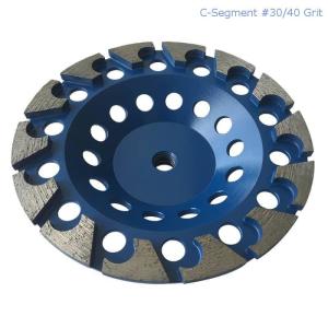 China 180mm Laser Welded Segmented Diamond Grinding Cup Wheel For Concrete , Stone, Building Material factory