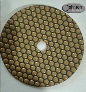 China 7 Inch Honeycomb Dry Diamond Polishing Pads For Stone Surface Super Soft Type factory