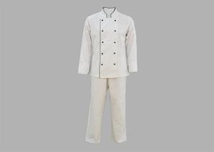 China Anti Shrink Personal Protective Clothing / Womens Chef Clothes Button Front Closure factory