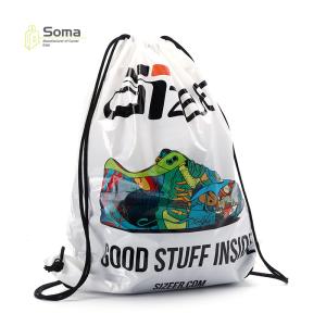 China PP Plastic Drawstring Backpack Bag factory