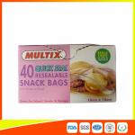 Quick Seal Plastic Ziplock Snack Bags Resealable With Write On Panel