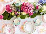Truly Scrumptious Vintage Floral Tea Cups And Saucer Set Mint Green Color